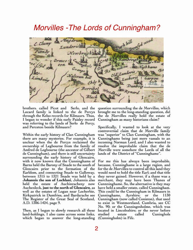 2025 1 15 Vol 94 The De Morville link to Cunningham page 2