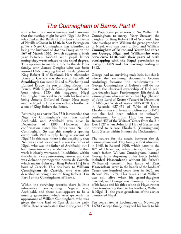 2026 1 15 Vol 1 Issue 98 The Cunningham of Barns Part II page 4